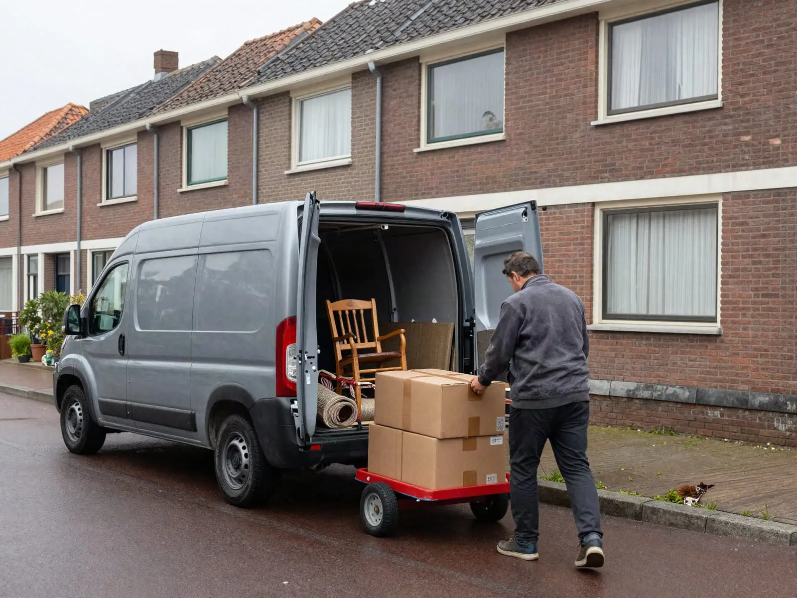 Een ontruiming in volle gang